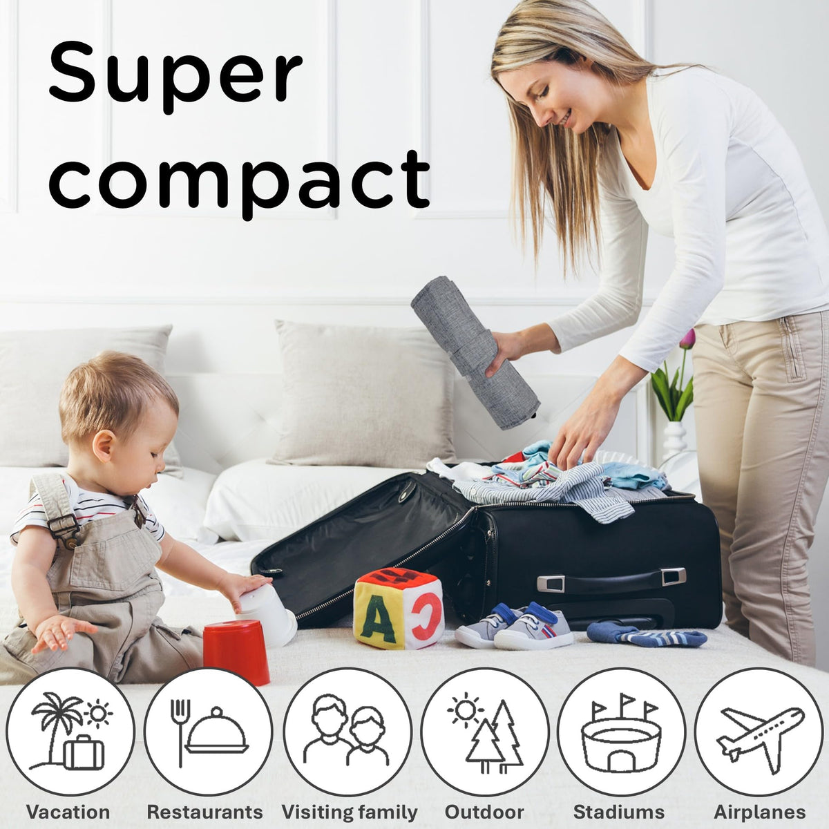Compact Travel High Chair Portable Baby Harness Seat J23971