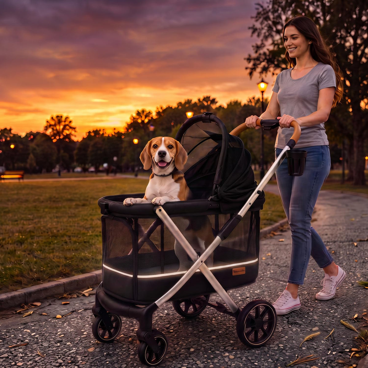 Lightweight Aluminum Dog Stroller J2149