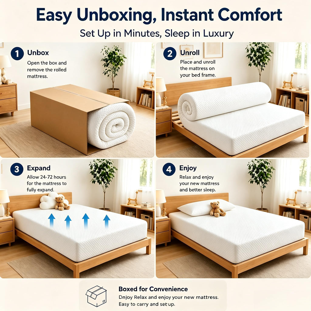 5 Inch Twin Size White Gel Memory Foam S69931