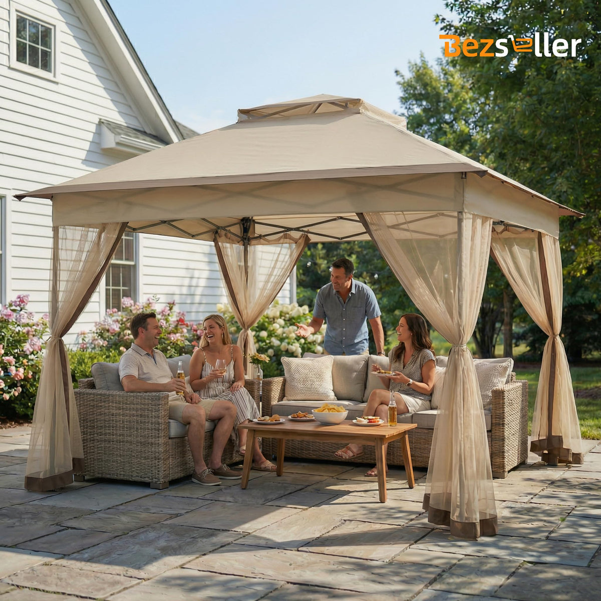 11x11 Pop Up Gazebo with Mosquito Netting G8105