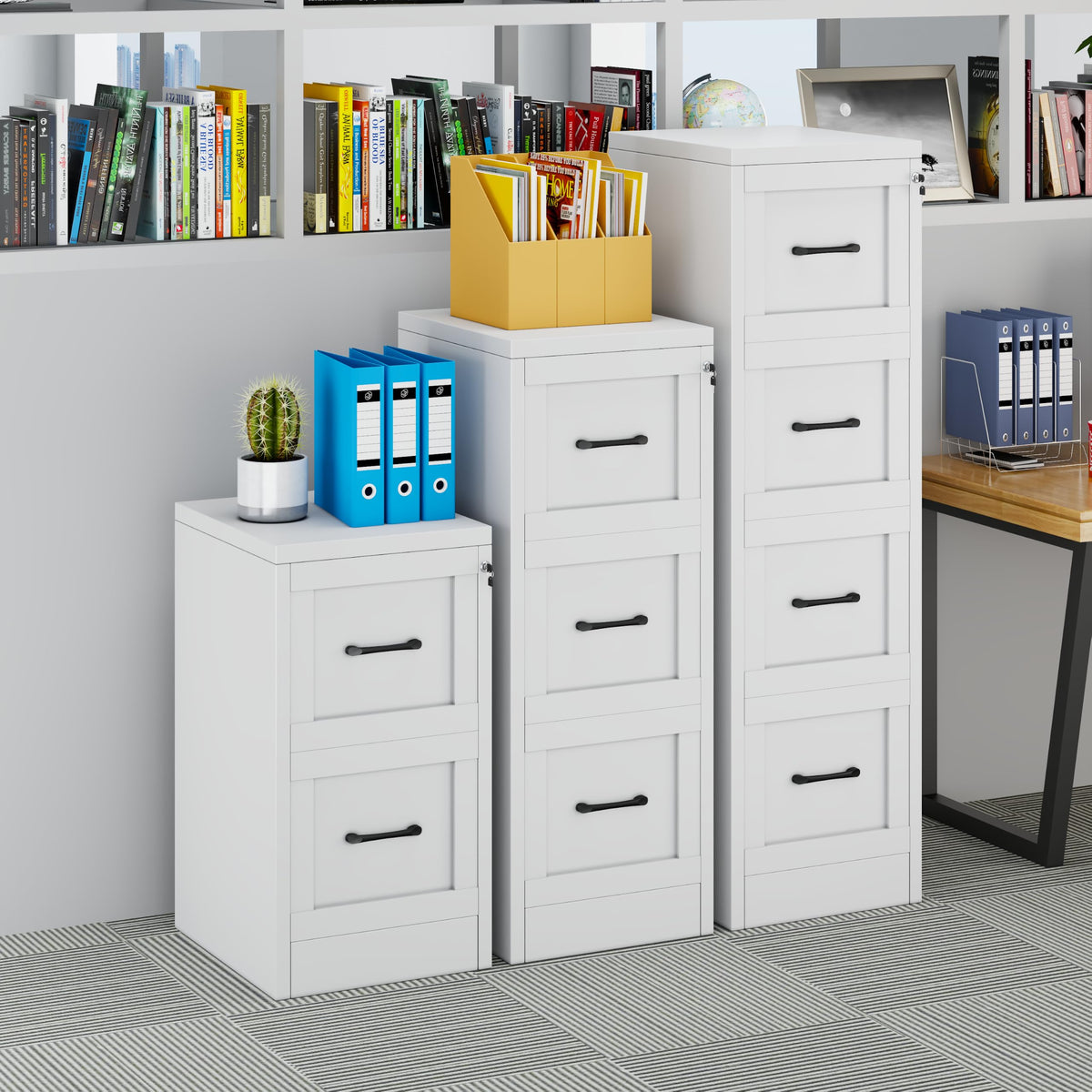 4 Drawer Metal File Cabinet with Lock K847188