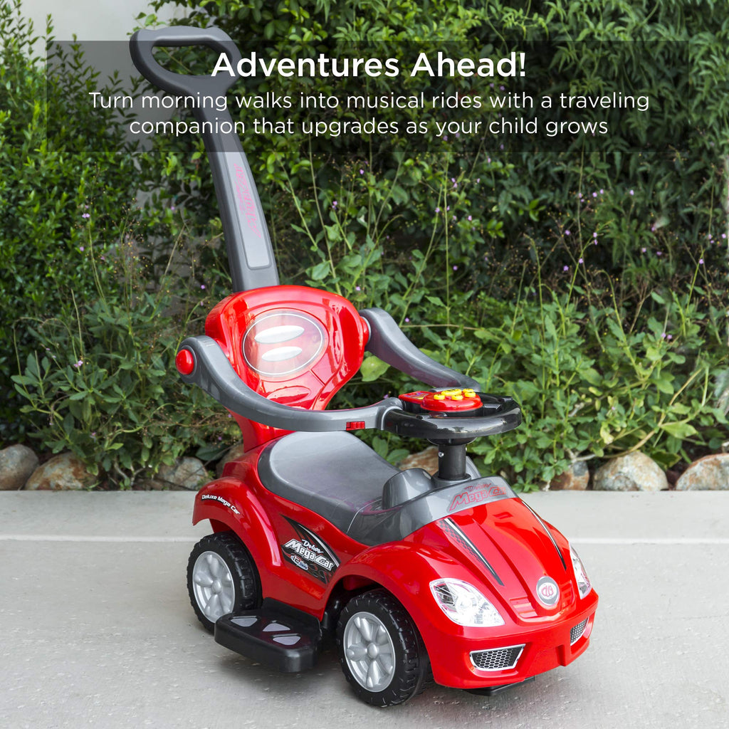 Kids 3-in-1 Push and Pedal Ride On Car I13648