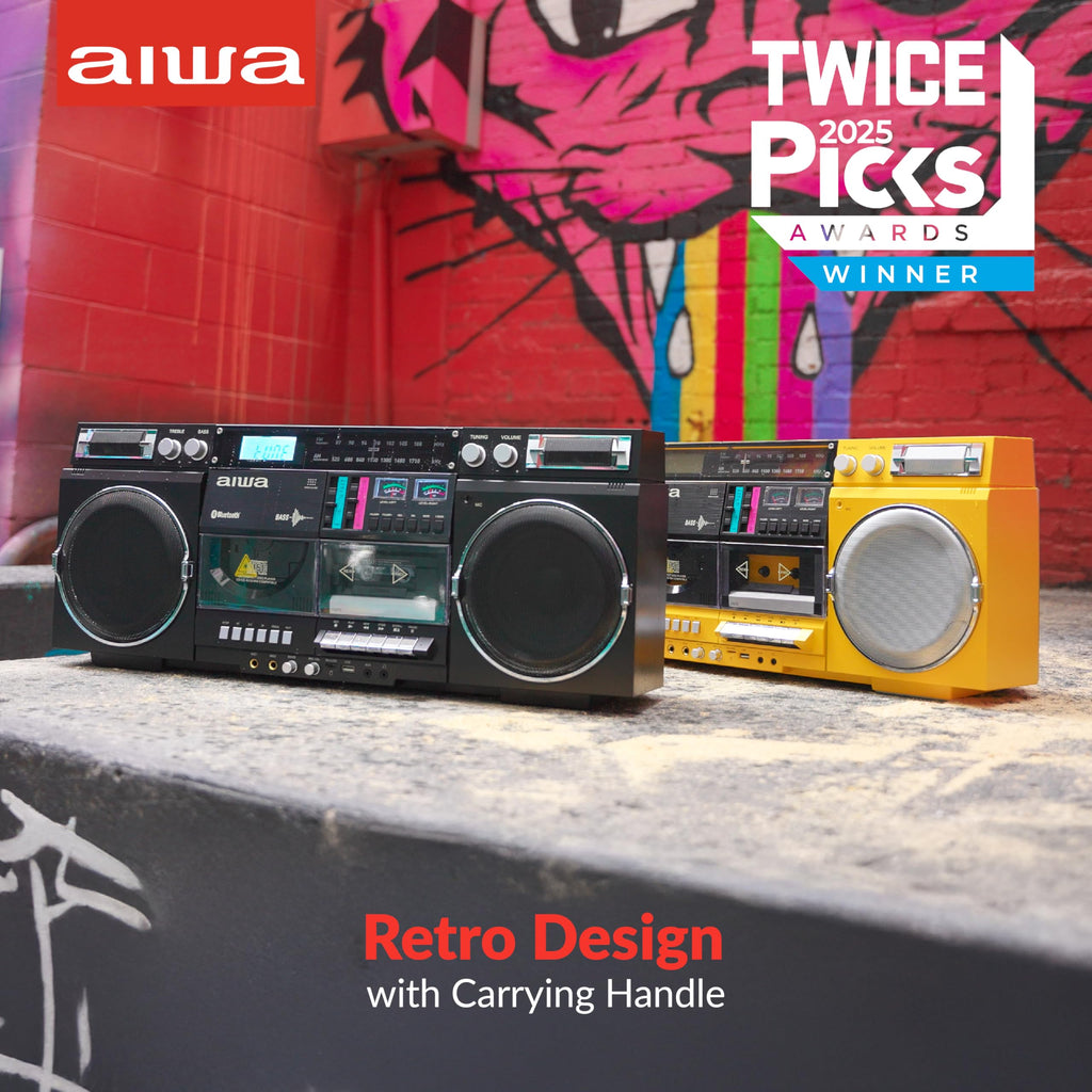 Retro Boombox CD Player with Cassette Recording, Bluetooth, FM/AM Radio, USB/SD/AUX Inputs, Dual 40W Speakers L239