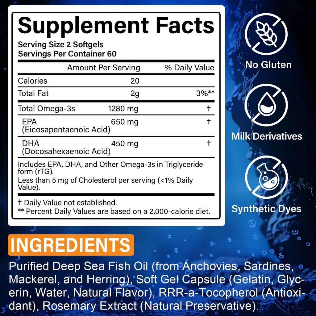 Fish Oil Omega 3 Softgels 120 Softgels C802172