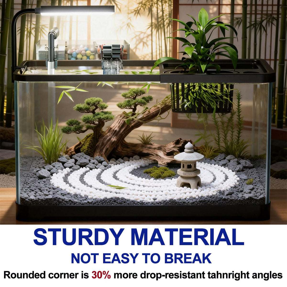5 Gallon Plastic Fish Tank with Filter and Lid S608911